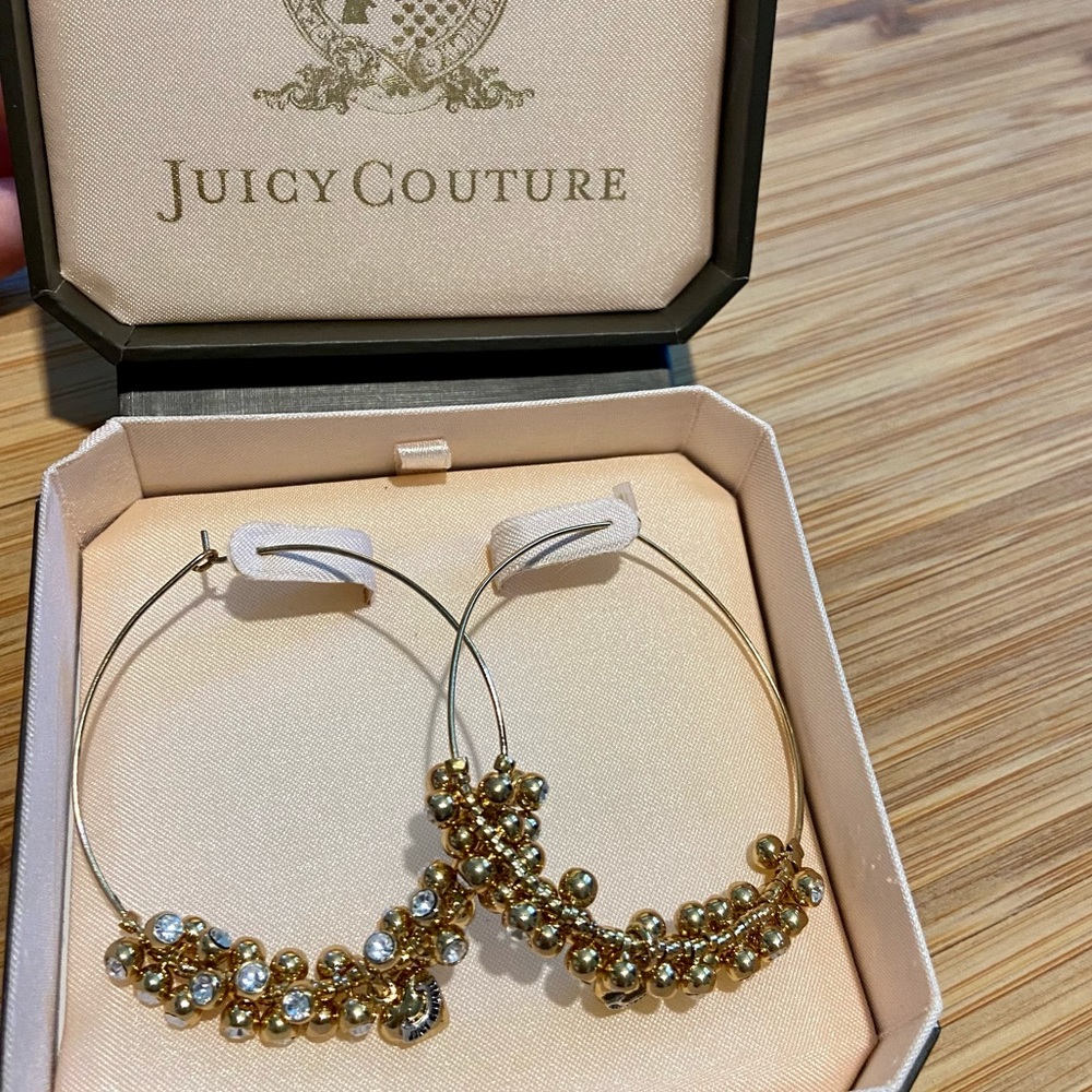 Juicy couture gold hoops